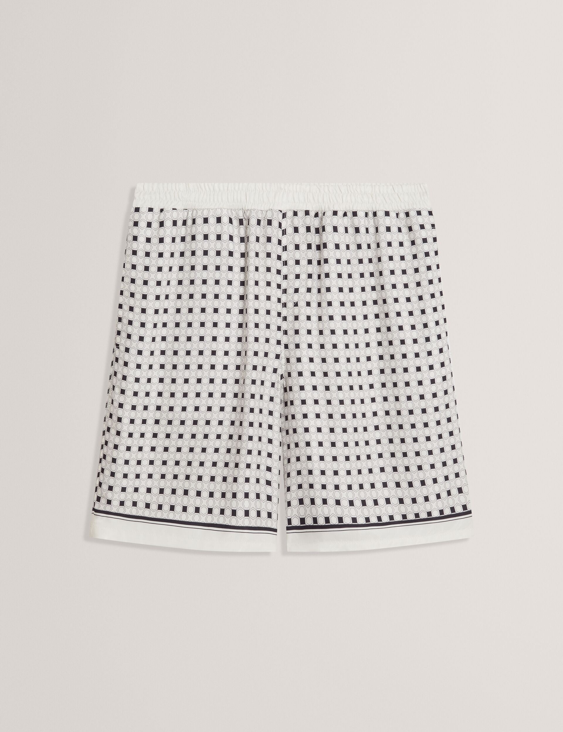 Ted Baker Attlass Geo Tile Print Relaxed Pullon Shorts