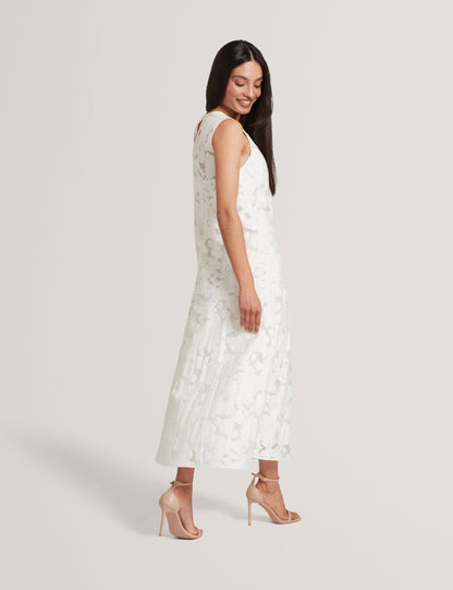 Ted Baker Bayiia Burnout Floral Drop Waist Midi Dress Women's