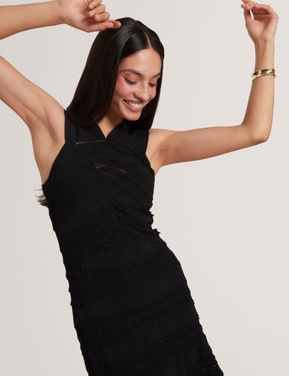 Ted Baker Soleane Scallop Detail Halterneck Knit Midi Dress Women's