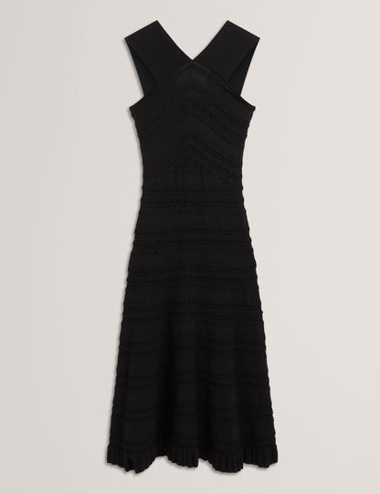 Ted Baker Soleane Scallop Detail Halterneck Knit Midi Dress Women's