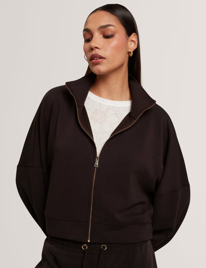 Ted Baker Arorha Zipup Funnel Neck Sweatshirt Women's