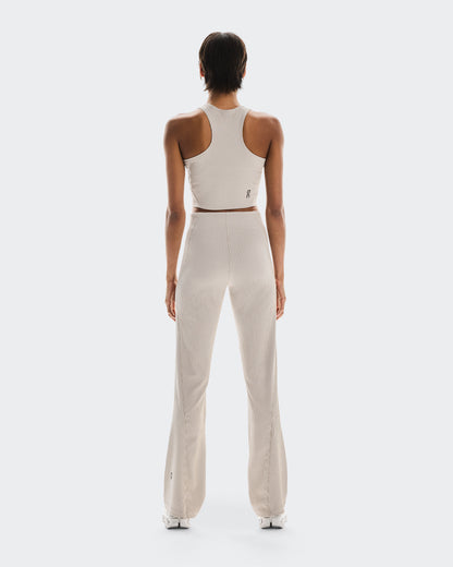 On All-Day Ribbed Crop Desert | White (Women's)