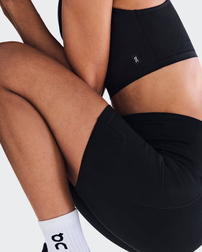 On Train Tights Short 6" Black (Women'S)