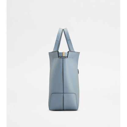 Tods Di Bag Folio In Leather Small Light Blue