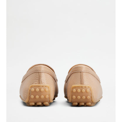 Tods City Gommino Loafers In Leather Pink Womens