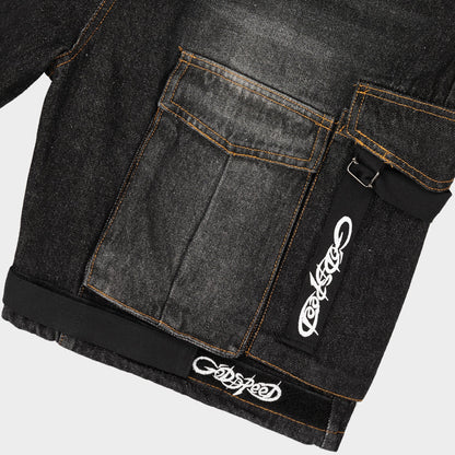 Godspeed Utility Denim Shorts (Black)
