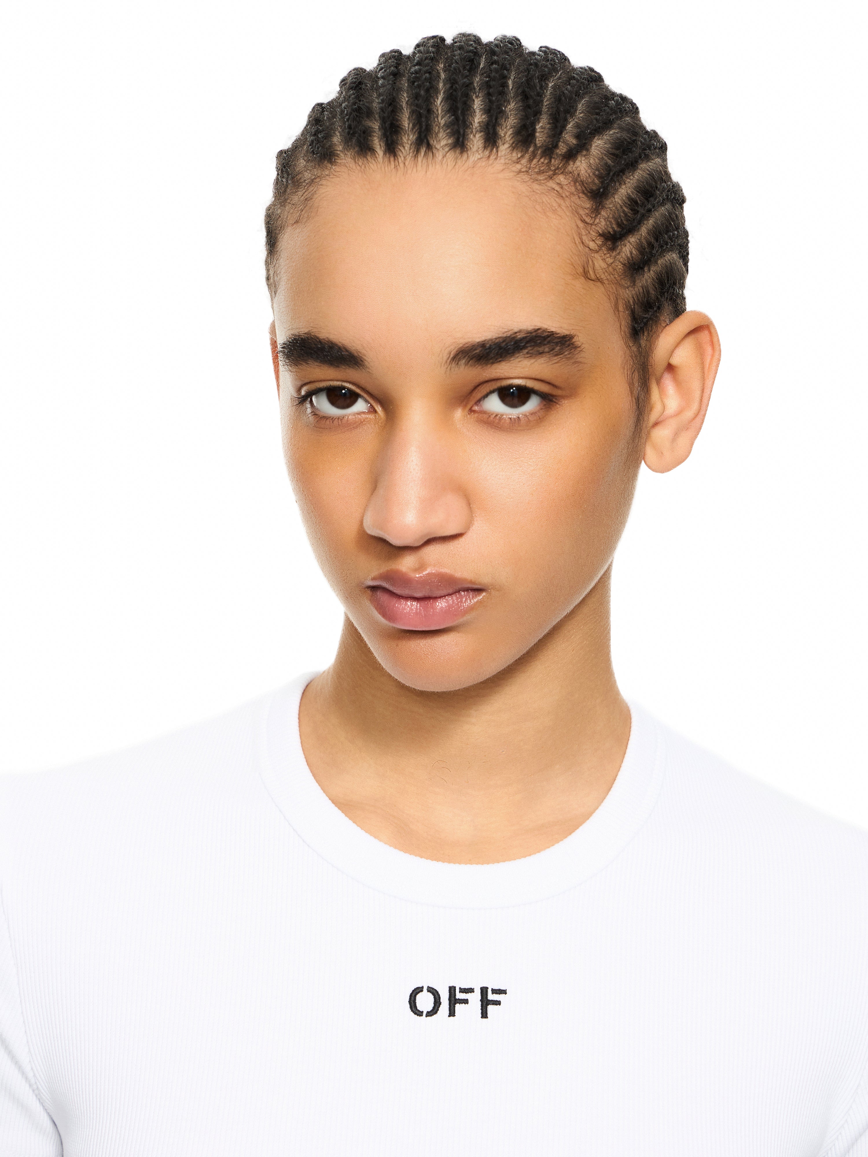 Off-White Off Stamp Ribbed Basic Tshirt Black