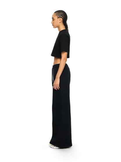 Off-White Off Stamp Ribbed Cropped Tshirt Black