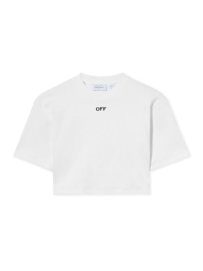 Off-White Off Stamp Ribbed Cropped Tshirt Black