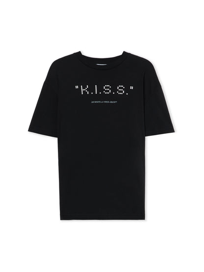 Off-White Kiss Quote Tshirt Black