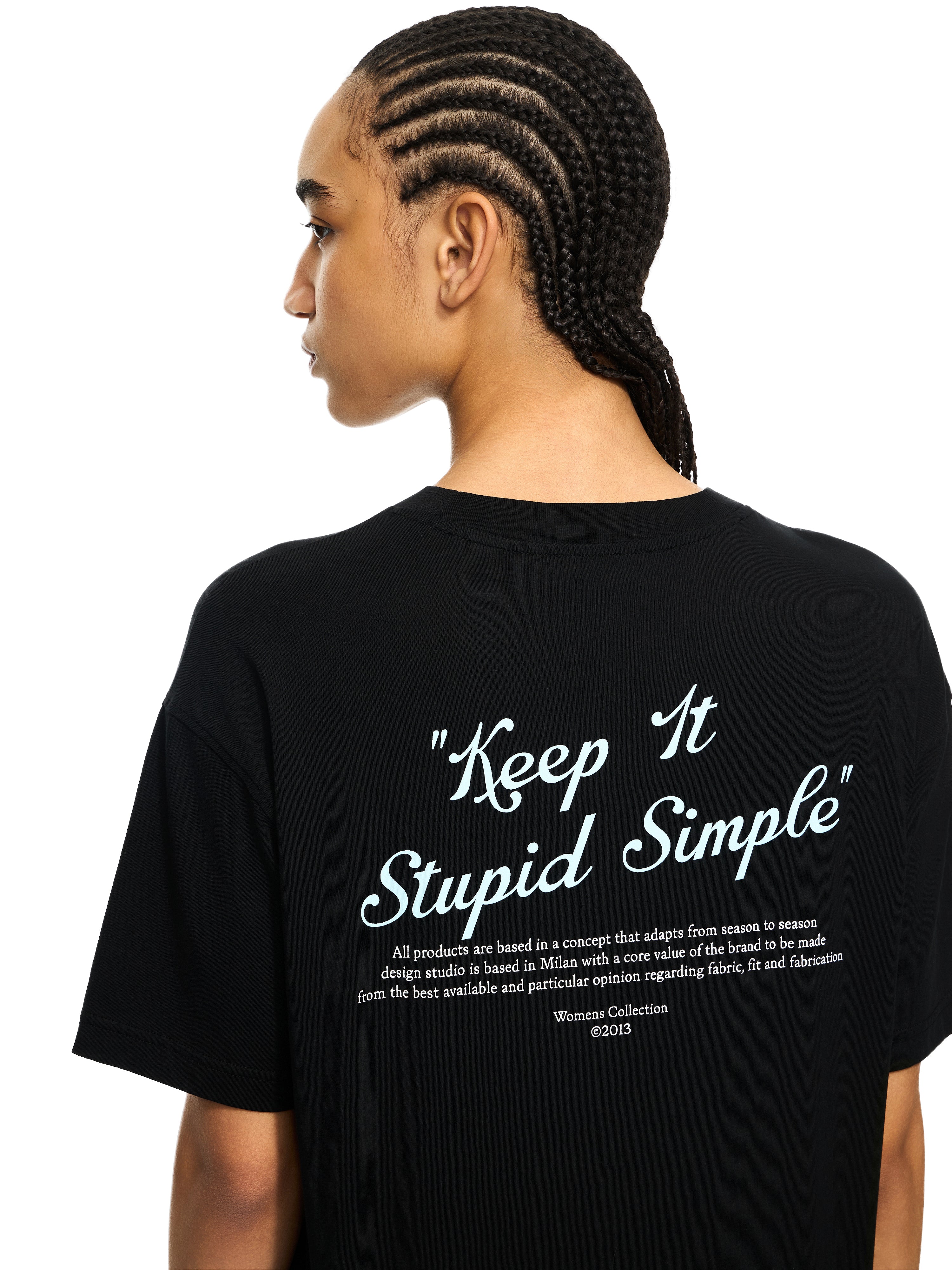 Off-White Kiss Quote Tshirt Black