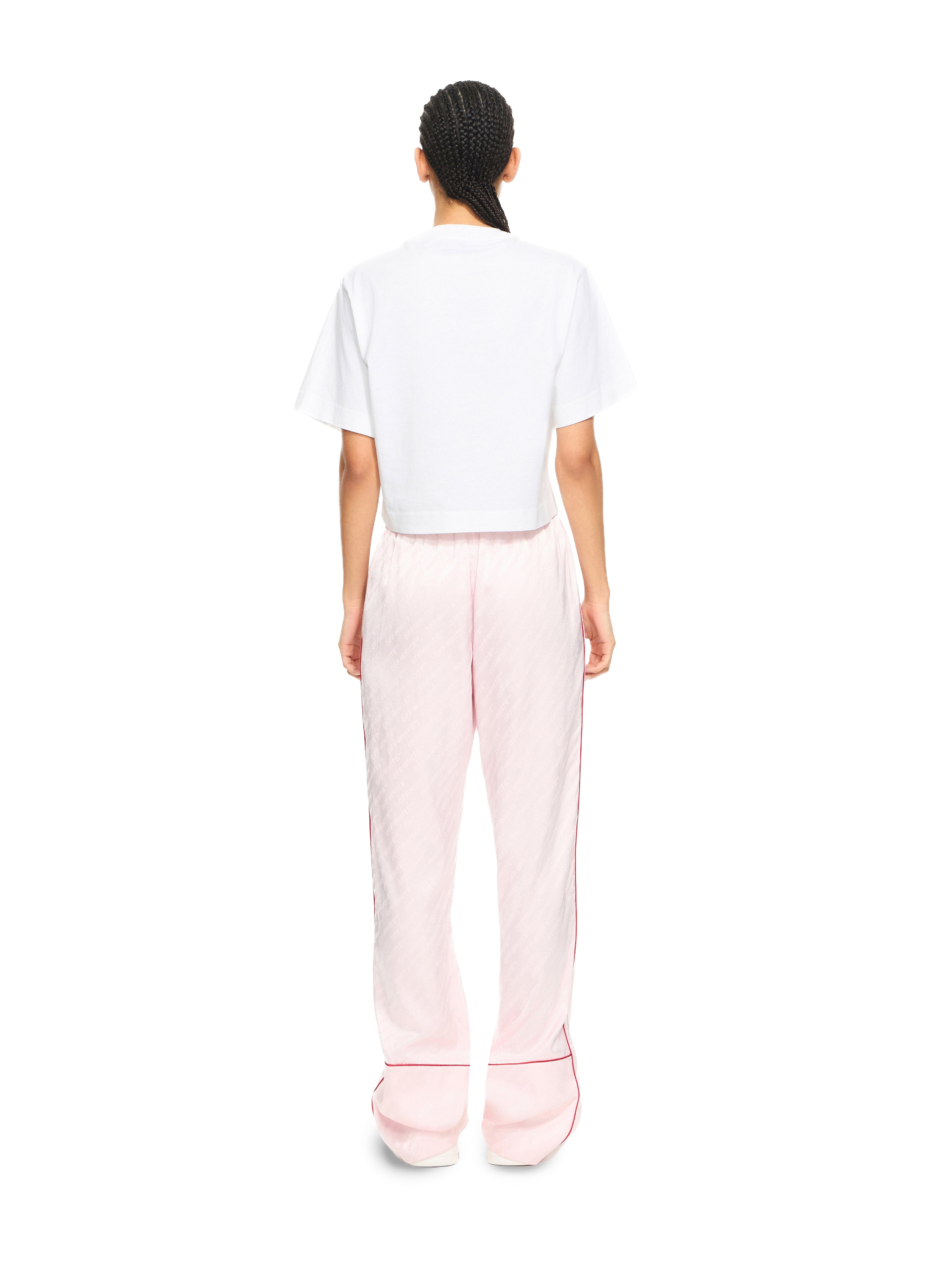 Off-White Bookish Glowing Flower Crop Tshirt