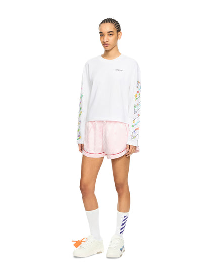 Off-White Diagonal Glowing Flower Longsleeved Tshirt