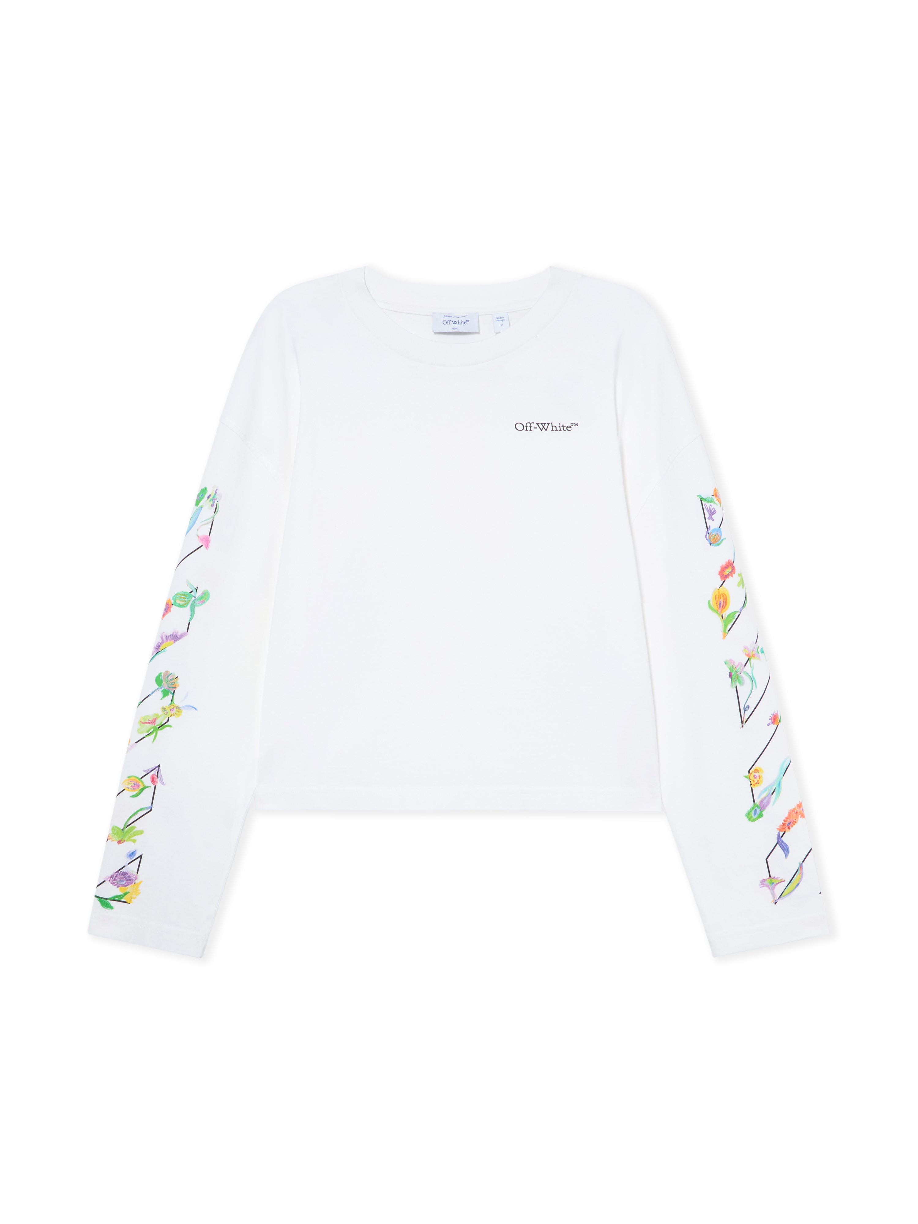 Off-White Diagonal Glowing Flower Longsleeved Tshirt