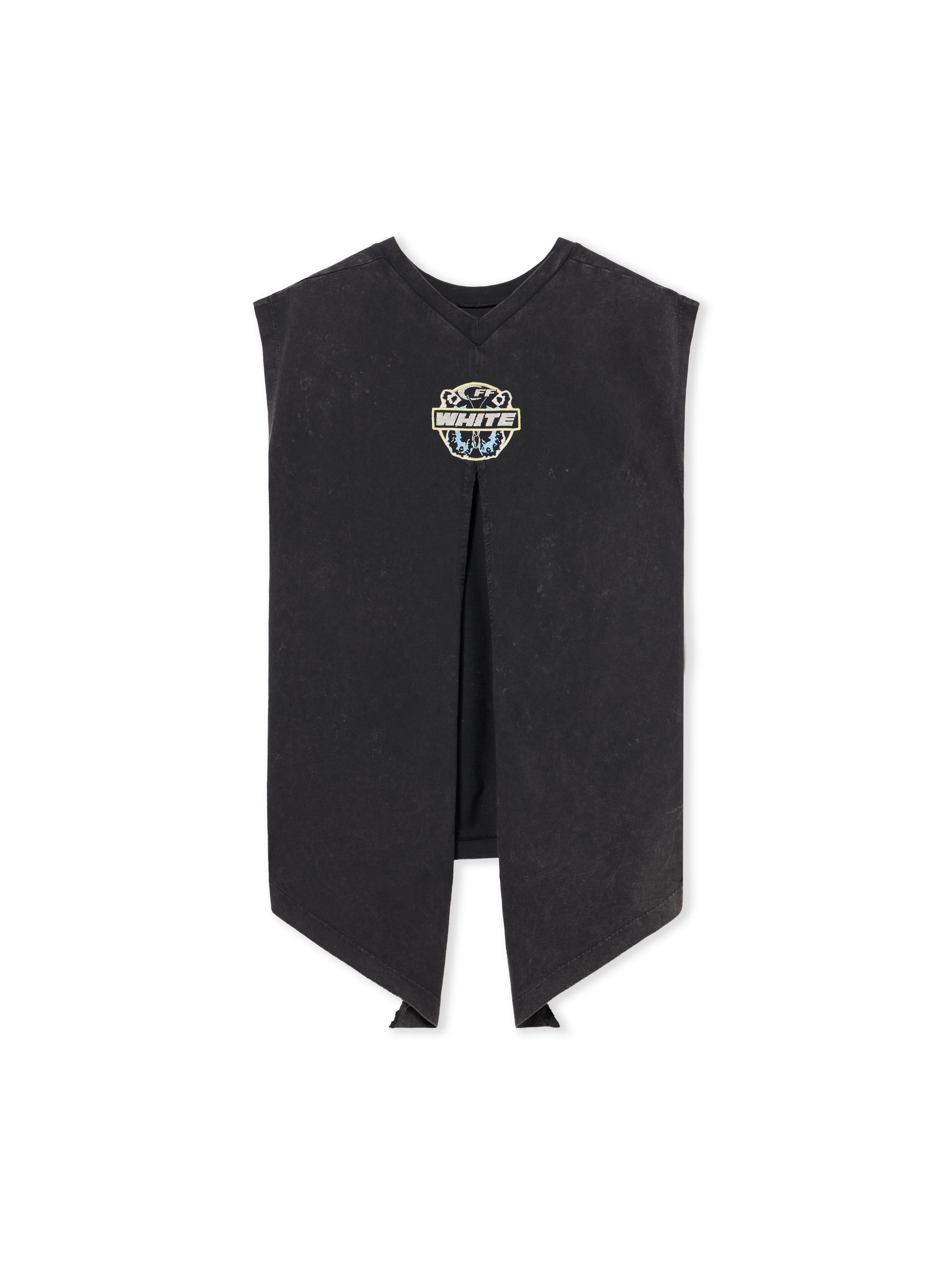 Off-White Butterfly Patch Open Back Tank Top Black