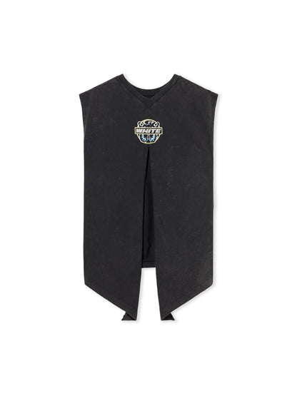 Off-White Butterfly Patch Open Back Tank Top Black