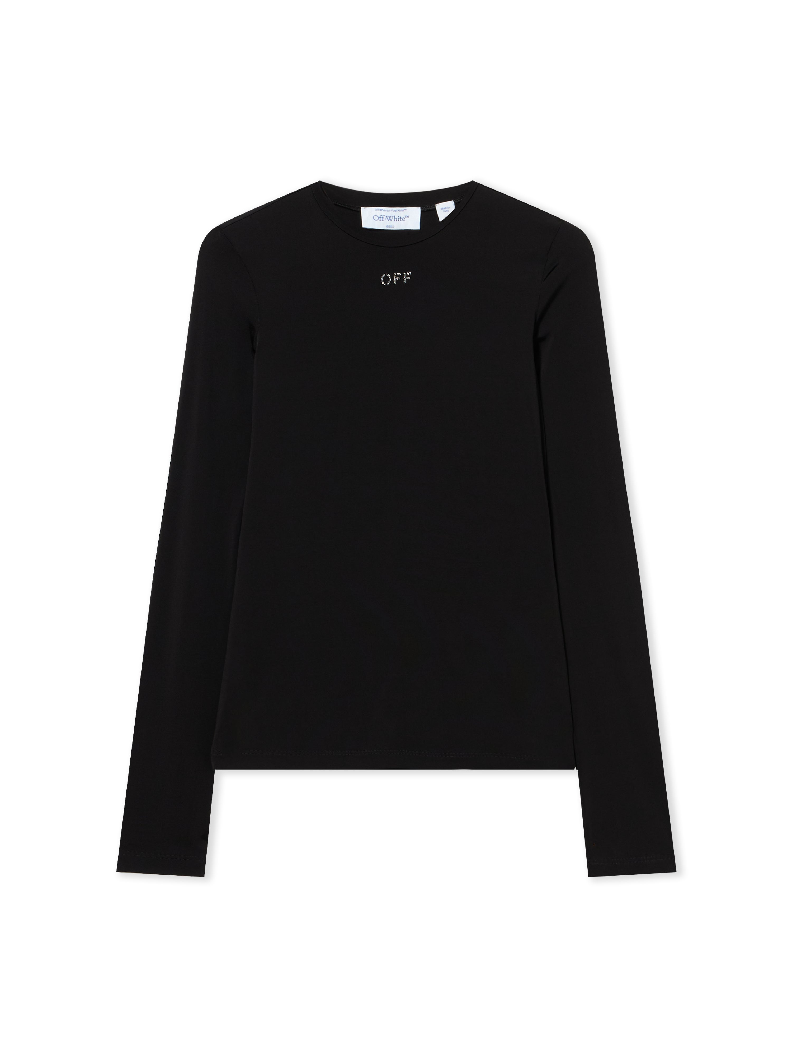 Off-White Ow X Swarovski Second Skin Crewneck Black