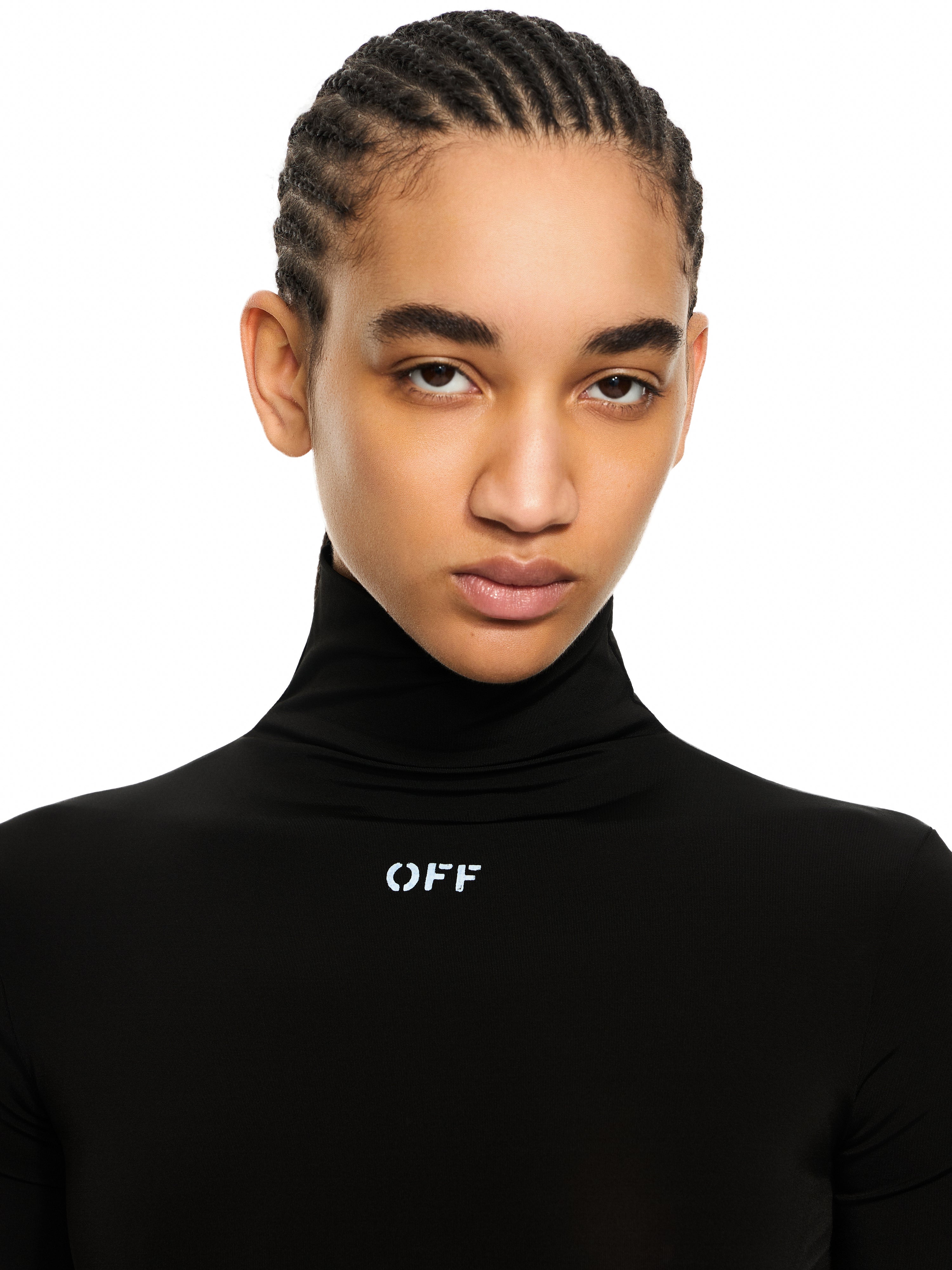 Off-White Off Stamp Second Skin Turtleneck Tshirt Black