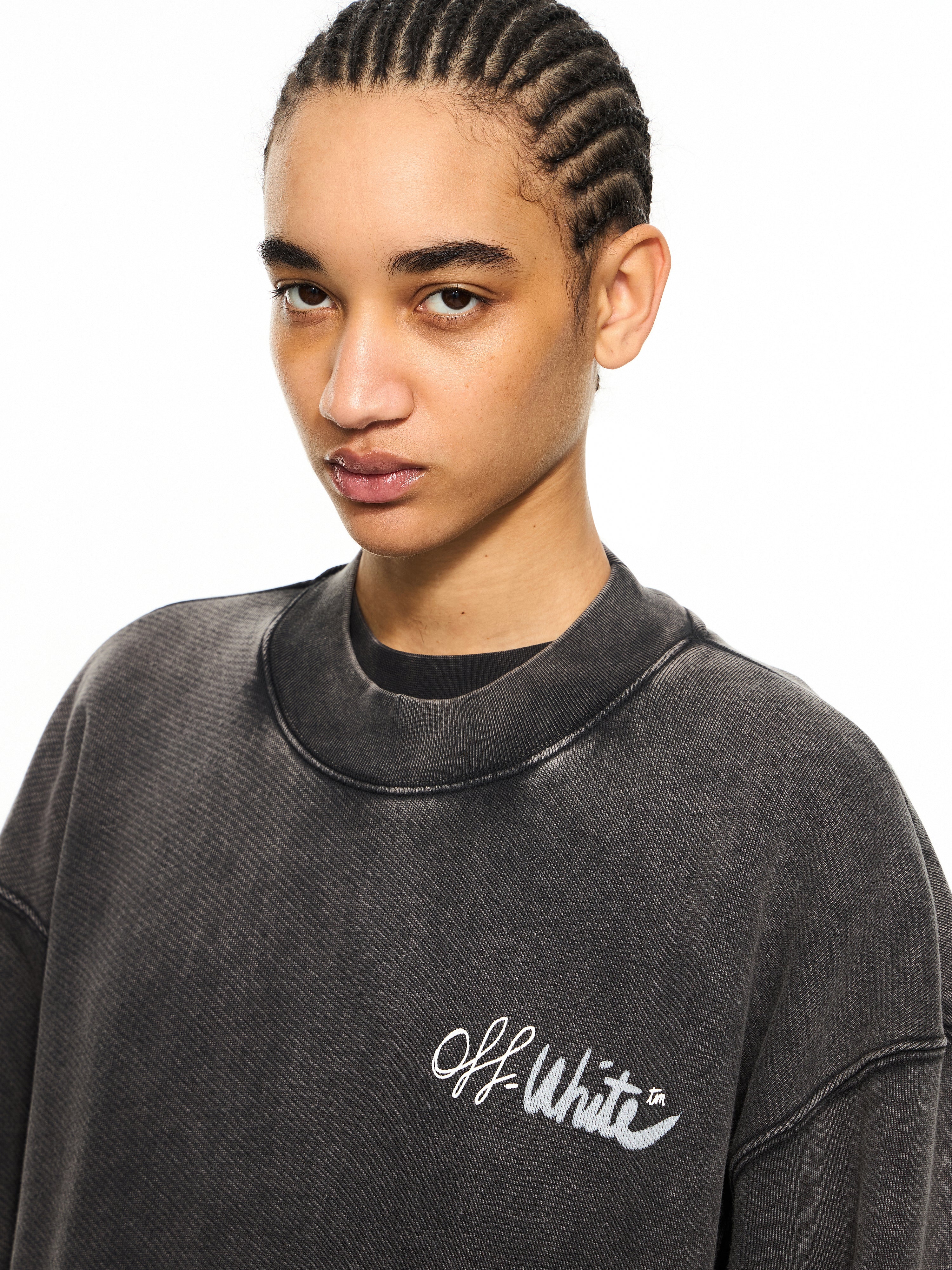 Off-White Off Marker Over Crew Sweatshirt Black