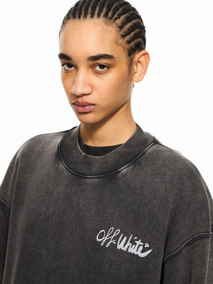 Off-White Off Marker Over Crew Sweatshirt Black