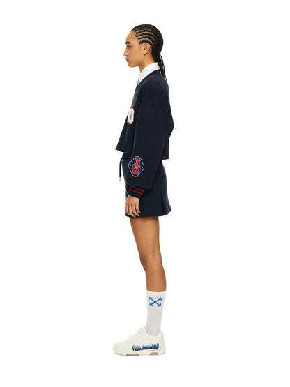 Off-White Royal Patch Crop Sweatshirt Red