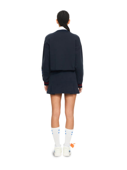 Off-White Royal Patch Crop Sweatshirt Red
