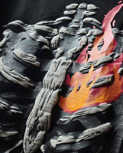 BLACK RIBS ON FIRE T-SHIRT