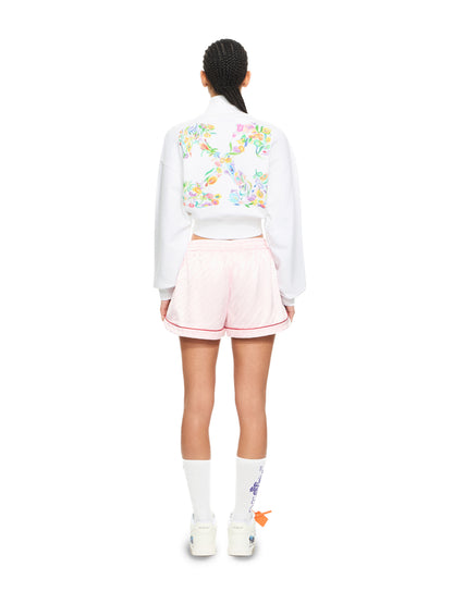 Off-White Arrow Glowing Flower Crop Zip Jacket