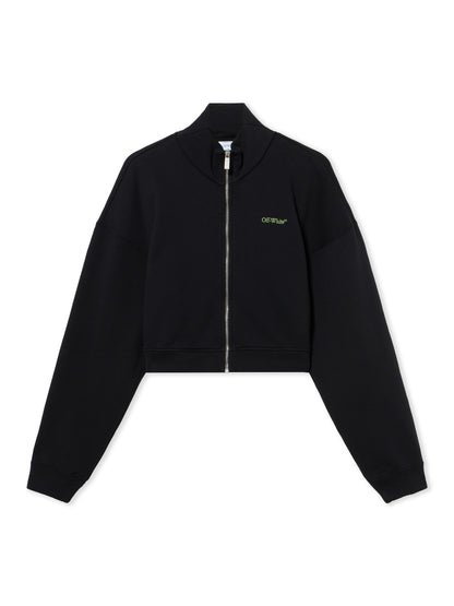 Off-White Arrow Leaves Zip Up Sweatshirt Black