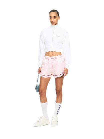 Off-White Jacquard Satin Pajama Shorts None