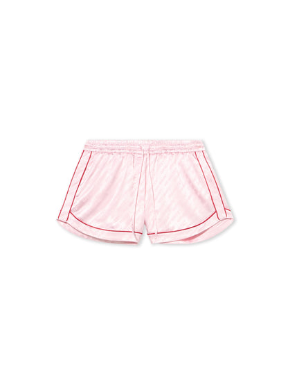 Off-White Jacquard Satin Pajama Shorts None