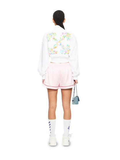 Off-White Jacquard Satin Pajama Shorts None