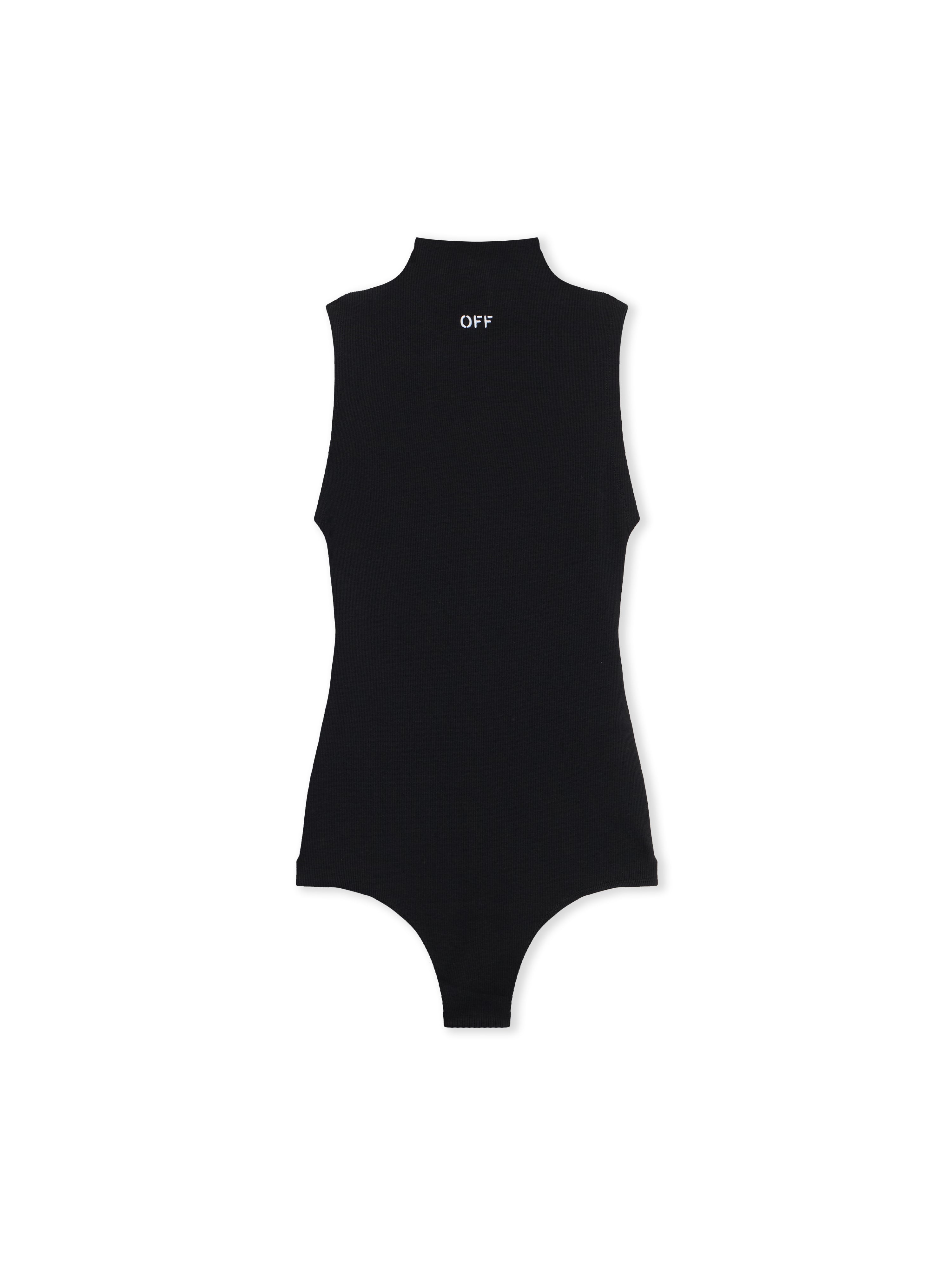 Off-White Off Stamp Ribbed Bodysuit Black