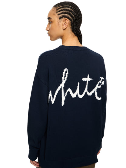 Off-White Bookish Shared Knit Crewneck