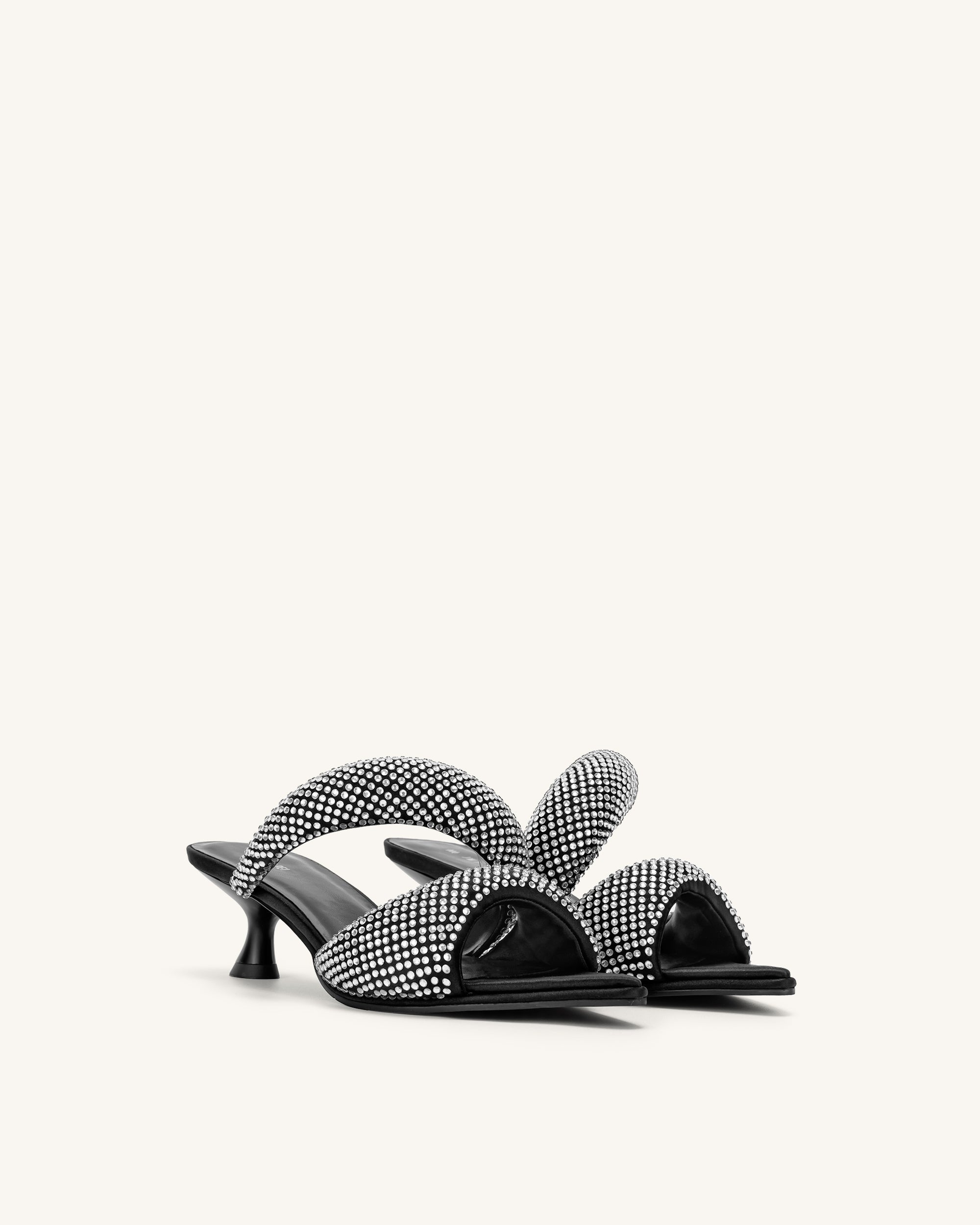 Jw Pei Sara Mule Artificial Crystal Black
