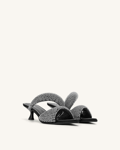 Jw Pei Sara Mule Artificial Crystal Black