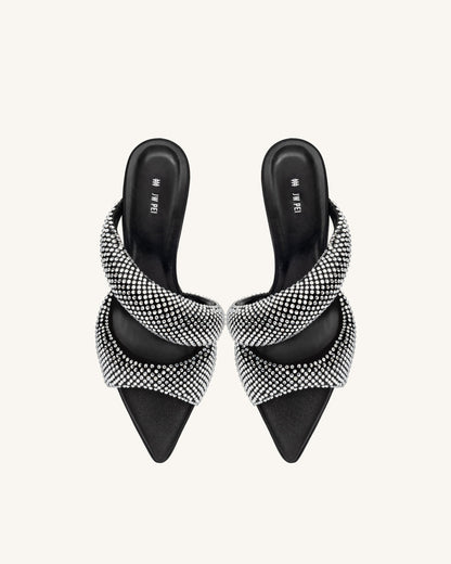 Jw Pei Sara Mule Artificial Crystal Black