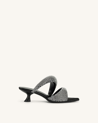 Jw Pei Sara Mule Artificial Crystal Black