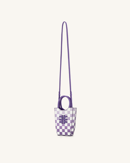 Jw Pei Fei Gradient Checkerboard Phone Bag Purple