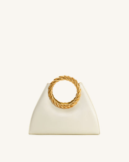 Jw Pei Amiya Leaf Handle Sculpture Bag White