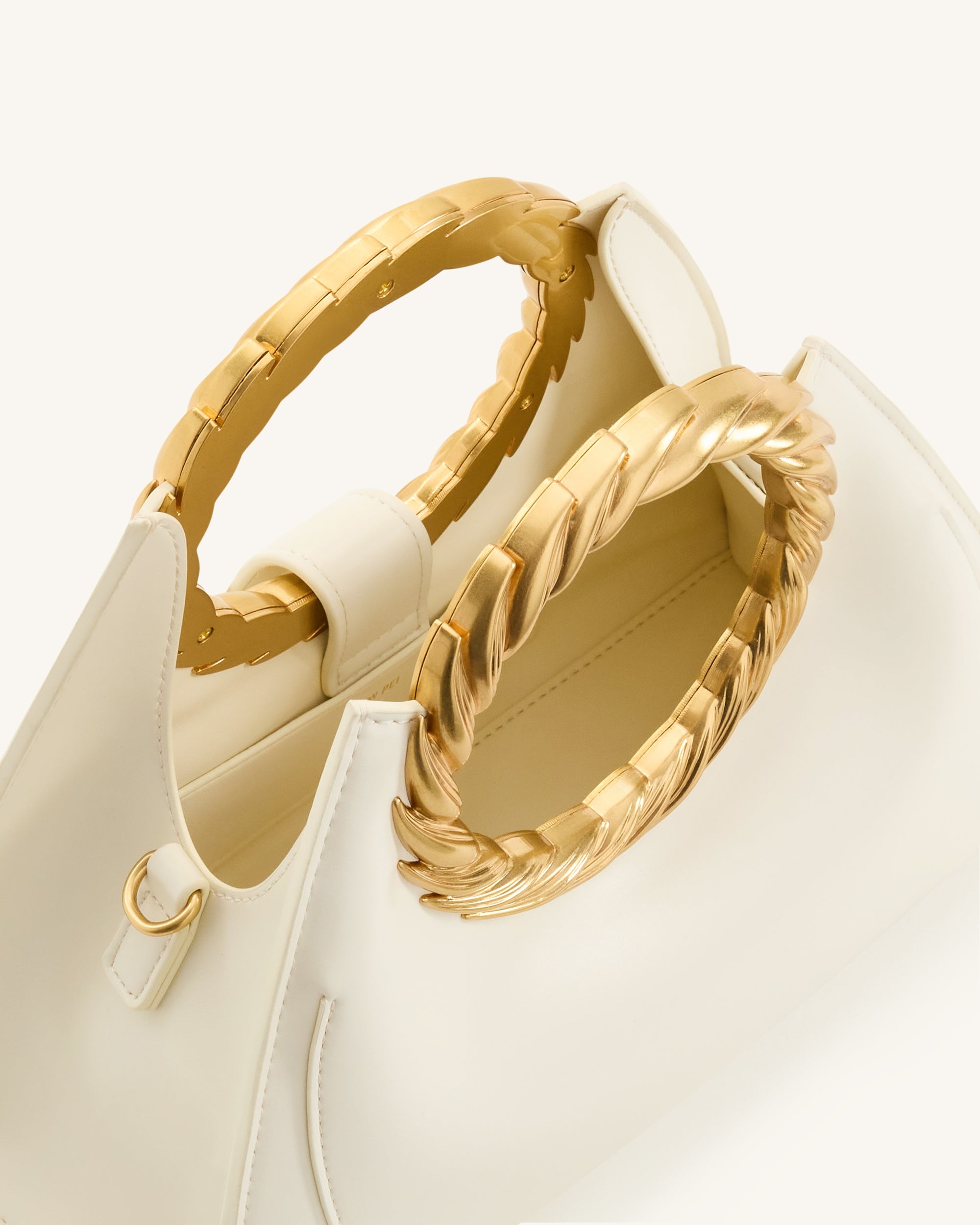 Jw Pei Amiya Leaf Handle Sculpture Bag White
