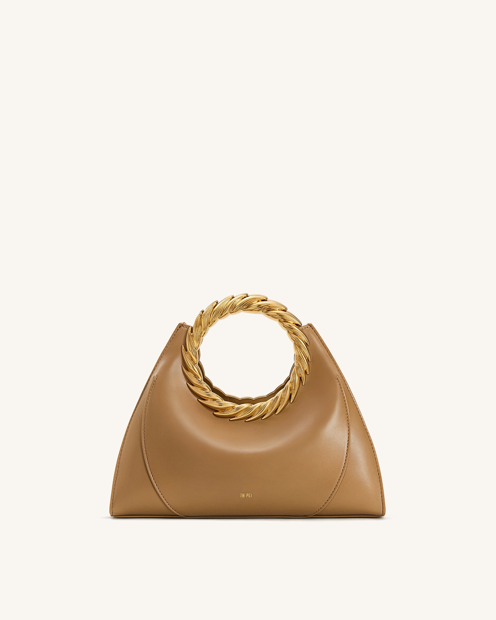 Jw Pei Amiya Leaf Handle Sculpture Bag Brown
