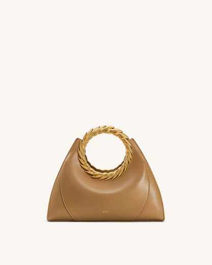 Jw Pei Amiya Leaf Handle Sculpture Bag Brown