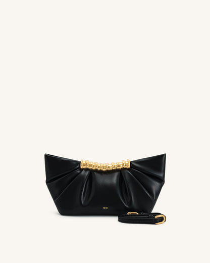 Jw Pei Leia Pleated Clutch Black