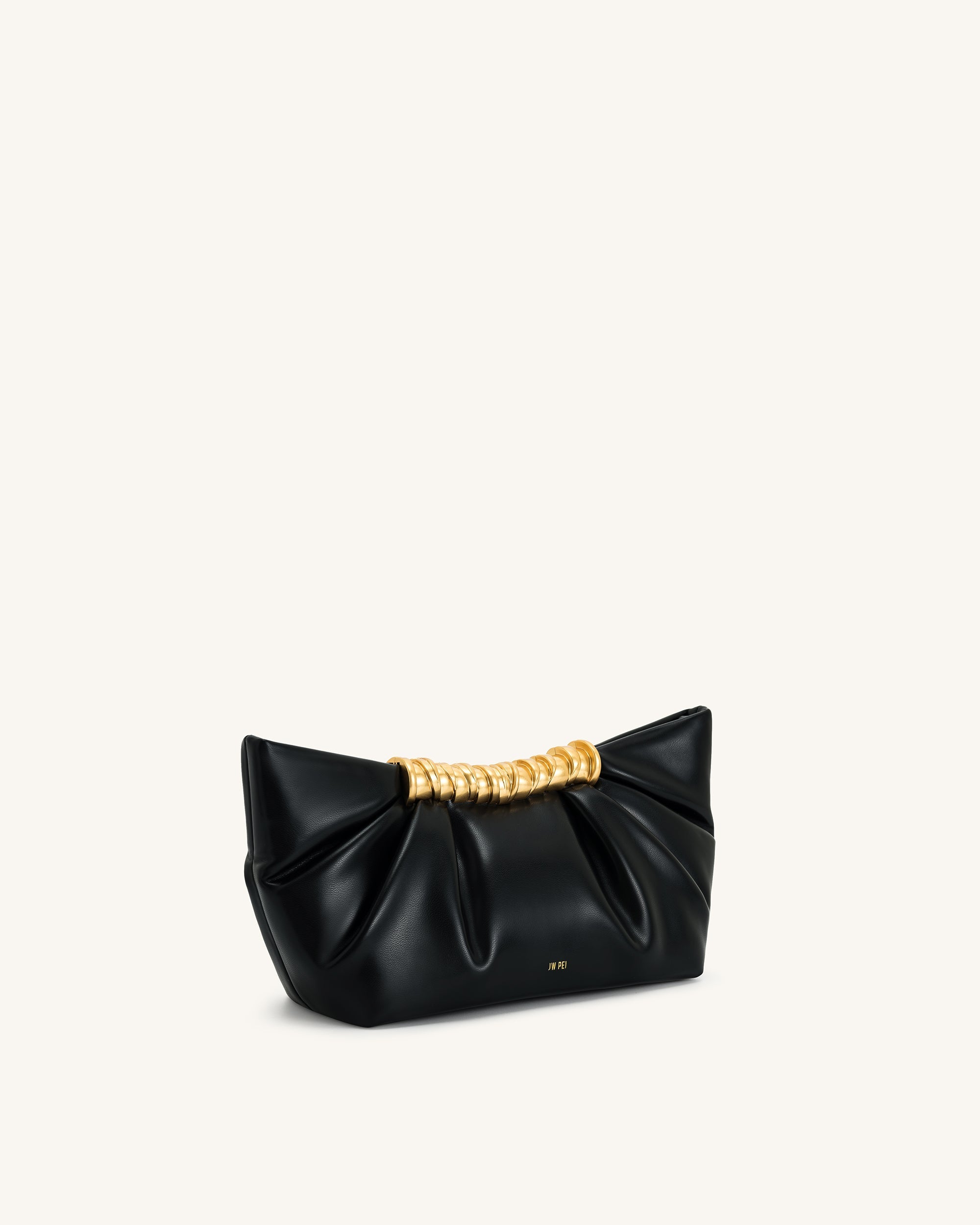 Jw Pei Leia Pleated Clutch Black