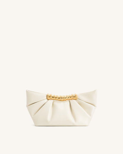 Jw Pei Leia Pleated Clutch White