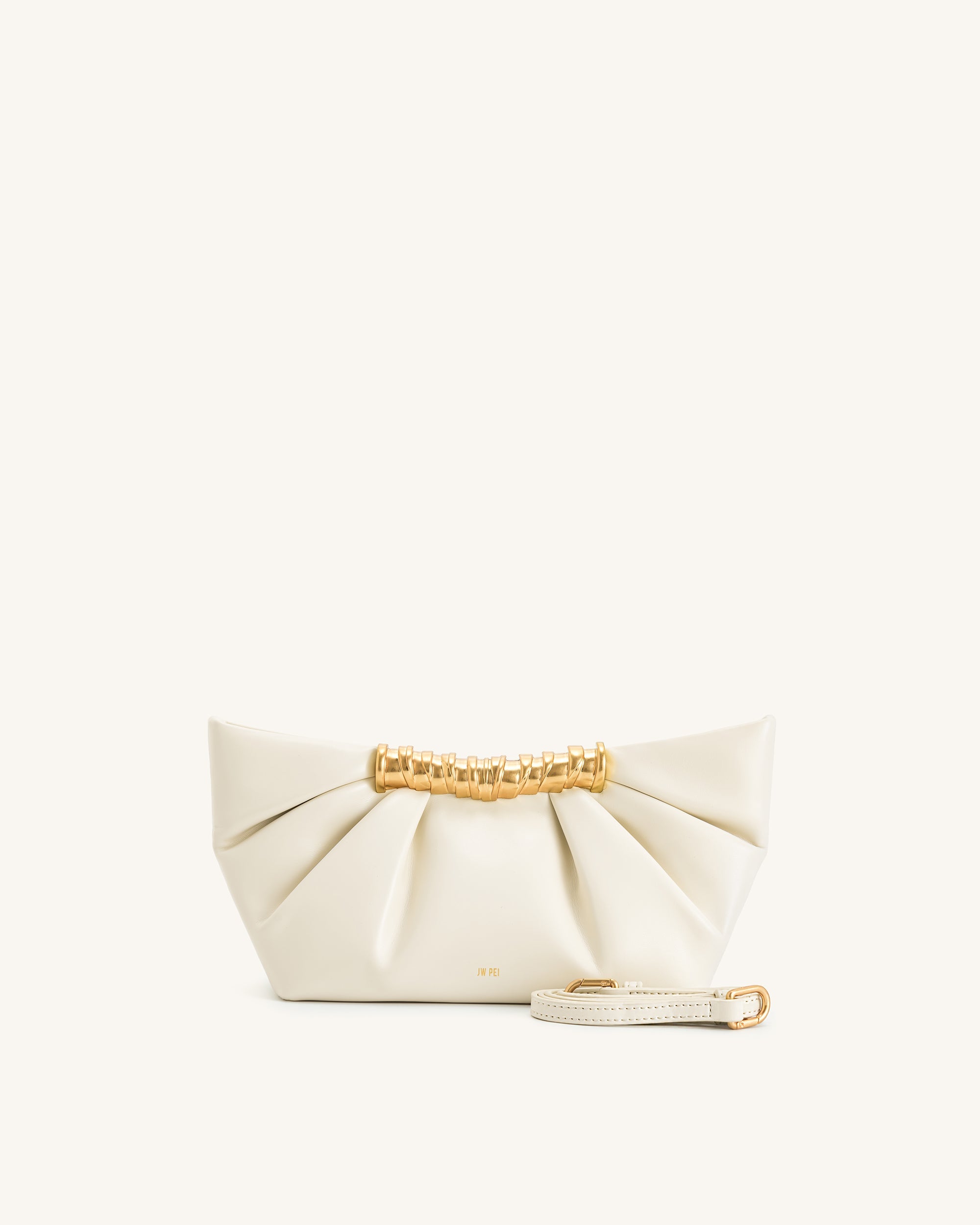 Jw Pei Leia Pleated Clutch White