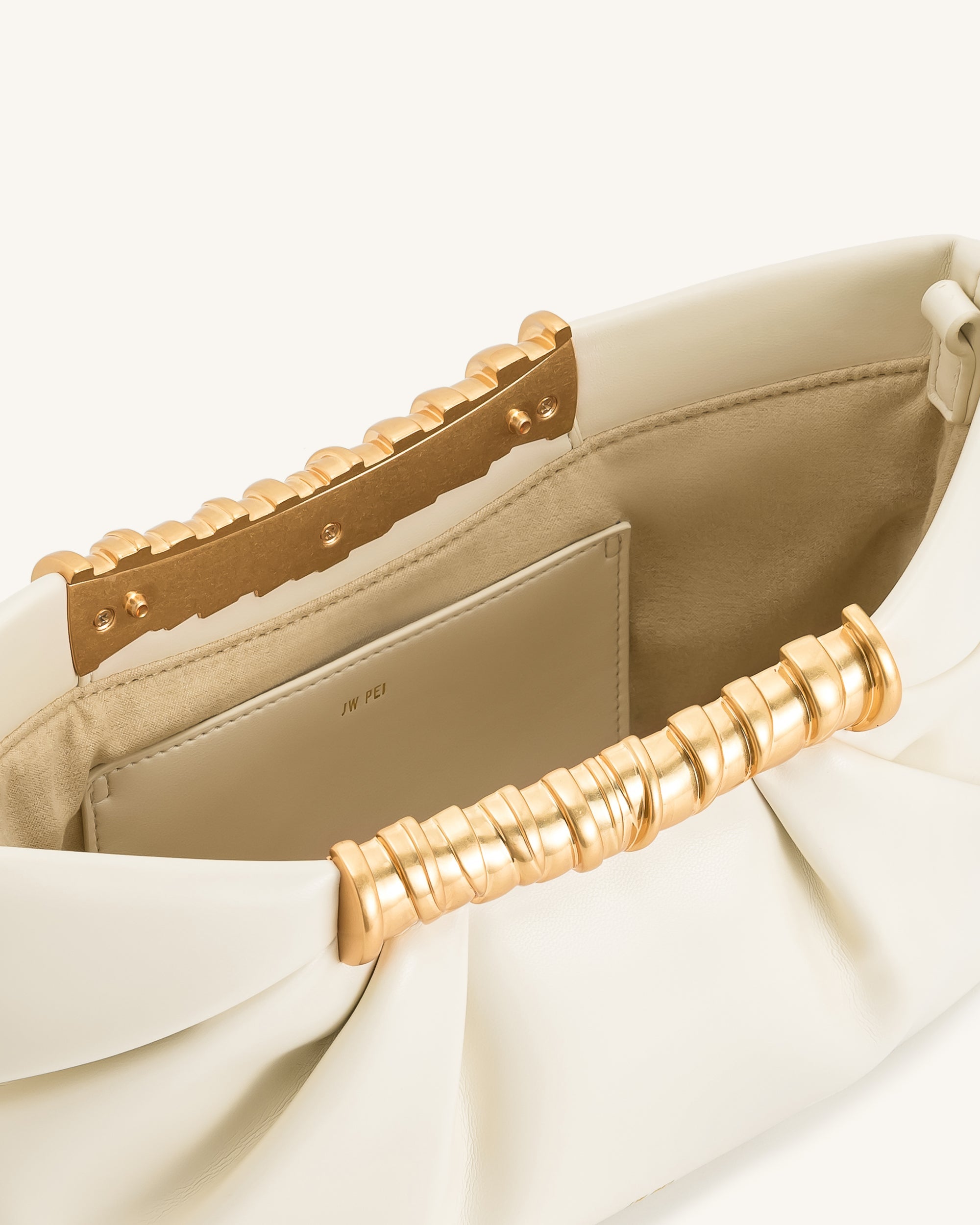 Jw Pei Leia Pleated Clutch White