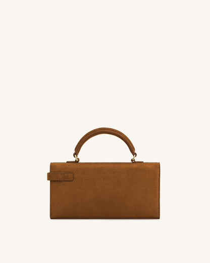 Jw Pei Keyla Faux Suede Top Handle Bag Brown