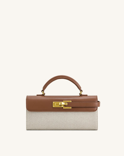 Jw Pei Keyla Top Handbag Brown Canvas